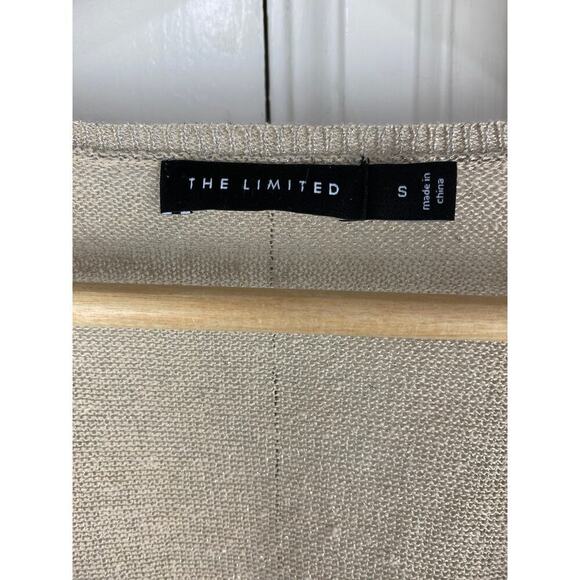 The Limited Women's S Metallic Gold Scoop Neck Pullover Tunic Sweater - Picture 2 of 6